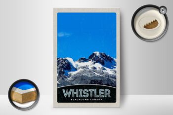 Panneau en bois voyage 12x18 cm Whistler Blackcomb Canada neige 2