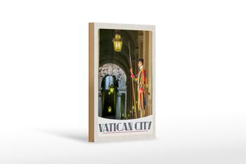 Panneau en bois voyage 12x18 cm, décoration de garde de sécurité de l'église de la Cité du Vatican 1