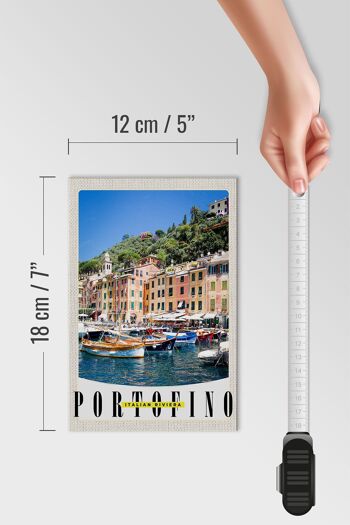 Panneau en bois voyage 12x18 cm Portofino Italie Riviera Mer 4