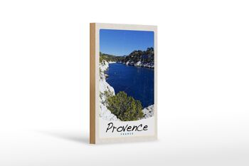Panneau en bois voyage 12x18 cm Provence France Mer Montagnes 1