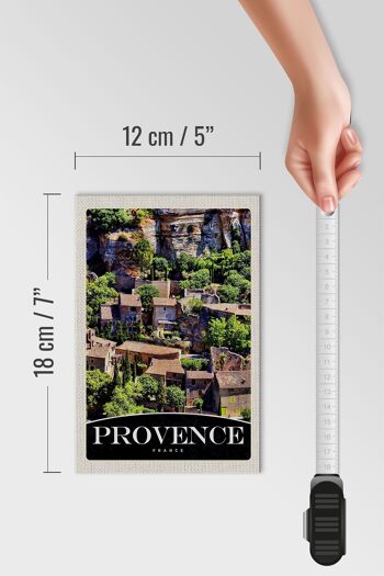 Panneau en bois voyage 12x18 cm Provence France nature bâtiment 4