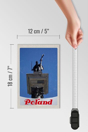 Panneau en bois voyage 12x18 cm Pologne Europe architecture sculpture 4