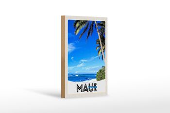 Panneau en bois voyage 12x18 cm Maui Hawaii Island USA vacances à la plage 1