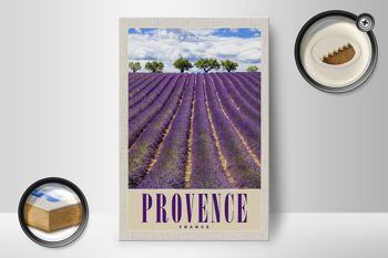 Panneau en bois voyage 12x18 cm Provence France violet naturel 2