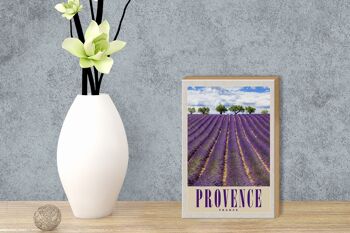 Panneau en bois voyage 12x18 cm Provence France violet naturel 3