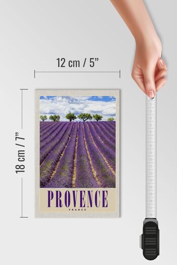Panneau en bois voyage 12x18 cm Provence France violet naturel 4