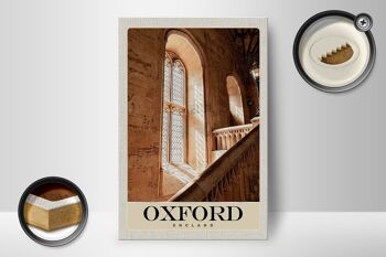 Panneau en bois voyage 12x18 cm Oxford Angleterre Europe architecture 2
