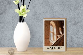 Panneau en bois voyage 12x18 cm Oxford Angleterre Europe architecture 3