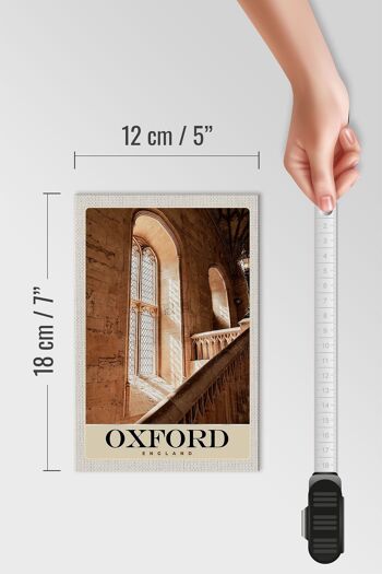 Panneau en bois voyage 12x18 cm Oxford Angleterre Europe architecture 4