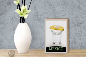 Panneau en bois voyage 12x18 cm Mexique USA Amérique Tequila Citron 3