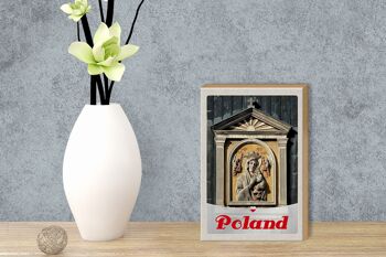 Panneau en bois voyage 12x18 cm Pologne Europe architecture vacances 3