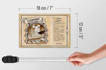 Panneau en bois métiers 18x12 cm chirurgien précis médecin perfection 4