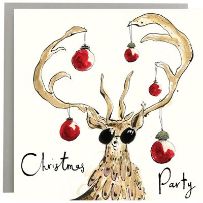 Christmas Party Deer Card