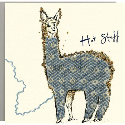 Hot Stuff Alpaca Card