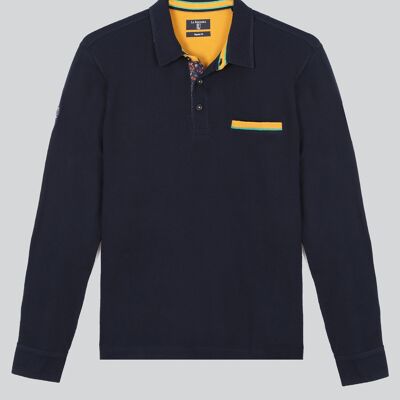 LS PIQUÉ POLO SHIRT WITH ELBOW PADS DETAIL