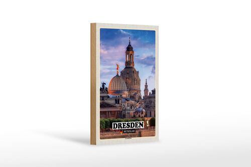 Holzschild Städte Dresden Deutschland Frauenkirche 12x18 cm