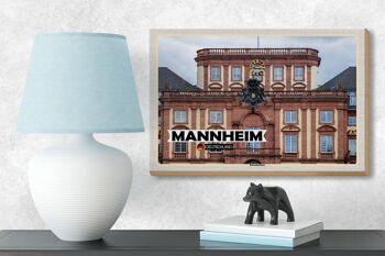 Panneau en bois villes Mannheim Allemagne château baroque 18x12 cm 3