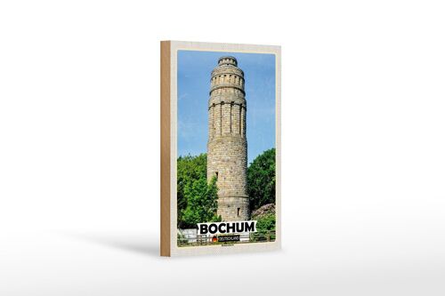 Holzschild Städte Bochum Bismarckturm Architektur 12x18 cm