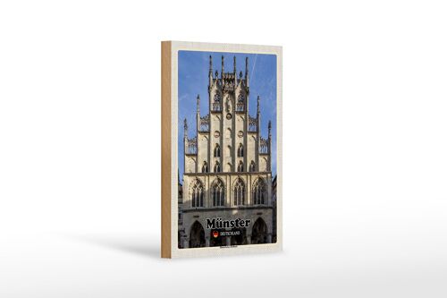 Holzschild Städte Münster Historisches Rathaus Dekoration 12x18 cm