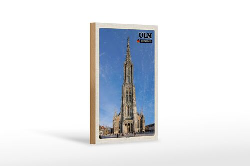 Holzschild Städte Ulm Deutschland Münster Dekoration 12x18 cm