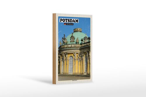 Holzschild Städte Potsdam Schloss Sanssouci Dekoration 12x18 cm