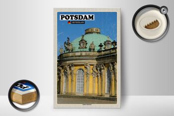 Panneau en bois villes Potsdam Décoration Palais de Sanssouci 12x18 cm 2