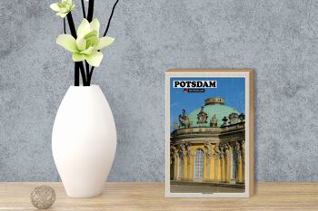 Panneau en bois villes Potsdam Décoration Palais de Sanssouci 12x18 cm 3