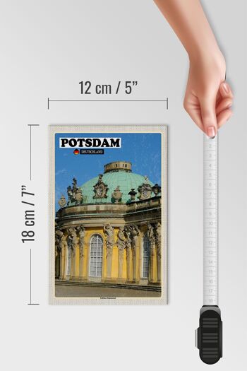 Panneau en bois villes Potsdam Décoration Palais de Sanssouci 12x18 cm 4