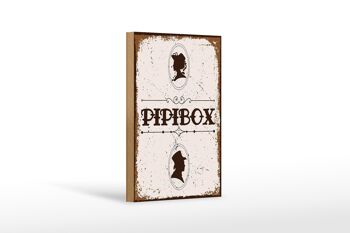 Panneau en bois disant 12x18 cm Décoration Pipibox 1