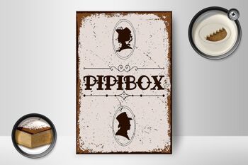 Panneau en bois disant 12x18 cm Décoration Pipibox 2