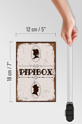 Panneau en bois disant 12x18 cm Décoration Pipibox 4