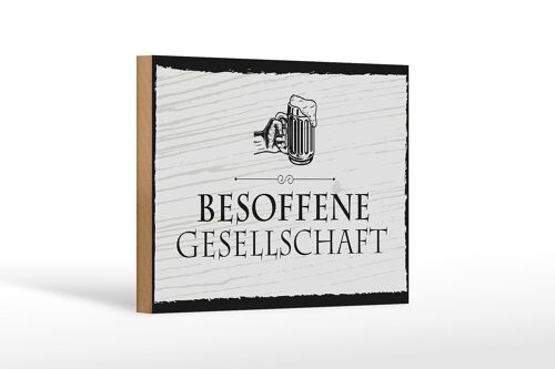 Holzschild Spruch 18x12 cm Stammtisch hier sitzen nur die Dekoration