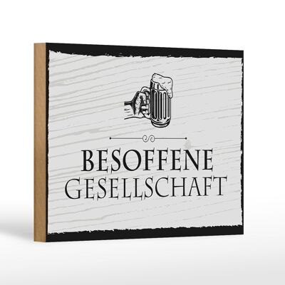 Holzschild Spruch 18x12 cm Stammtisch hier sitzen nur die Dekoration