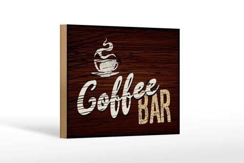 Holzschild Spruch 18x12 cm Coffee Bar Dekoration
