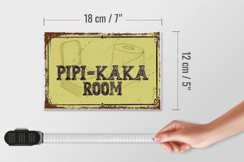 Panneau en bois disant 18x12 cm Décoration de chambre Pipi-Kaka 4