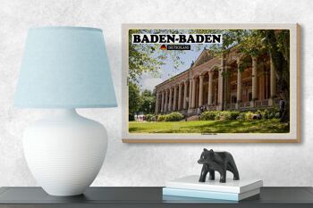 Panneau en bois villes Baden-Baden Lichtentaler-Allee décoration 18x12 cm 3