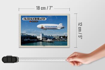 Panneau en bois villes Friedrichshafen décoration Zeppelin 18x12 cm 4