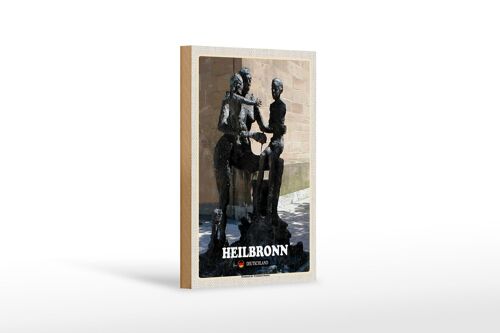 Holzschild Städte Heilbronn Denkmal der Trümmerräumer 12x18 cm