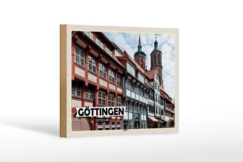 Holzschild Städte Göttingen Altstadt Architektur 18x12 cm