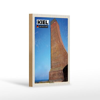 Cartello in legno città di Kiel memoriale navale Medioevo 12x18 cm