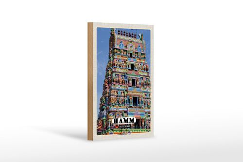 Holzschild Städte Hamm Siri-Kamadchi-Ampal-Tempel 12x18 cm