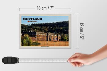 Panneau en bois villes bâtiment de l'usine de Mettlach 18x12 cm 4