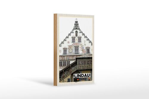 Holzschild Städte Lindau Rathaus Architektur Dekoration 12x18 cm