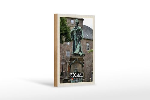 Holzschild Städte Moers Kurfürstin Skulptur Dekoration 12x18 cm