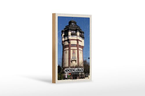 Holzschild Städte Mönchengladbach Neuer Wasserturm 12x18 cm