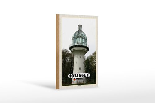 Holzschild Städte Solingen Lichtturm Architektur 12x18 cm