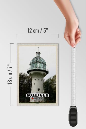 Panneau en bois Villes Solingen Light Tower Architecture 12x18 cm 4