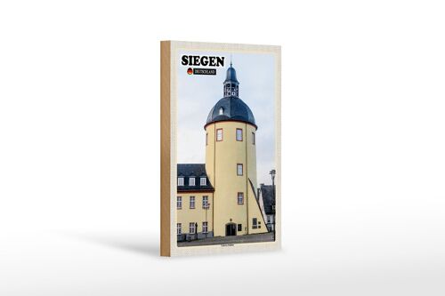 Holzschild Städte Siegen Unteres Schloss Gebäude Dekoration 12x18 cm