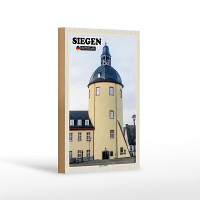 Holzschild Städte Siegen Unteres Schloss Gebäude Dekoration 12x18 cm