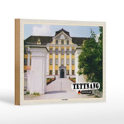 Wooden sign cities Tettnang New Castle Architecture 18x12 cm